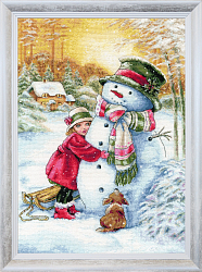 Вышивка ЧМ-087 Снеговик-великан Вышивка ЧМ-087 Снеговик-великан