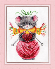 Вышивка ВК-056 Мышка-рукодельница